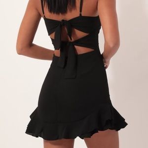 Lucy In the sky black mini dress, size Medium
